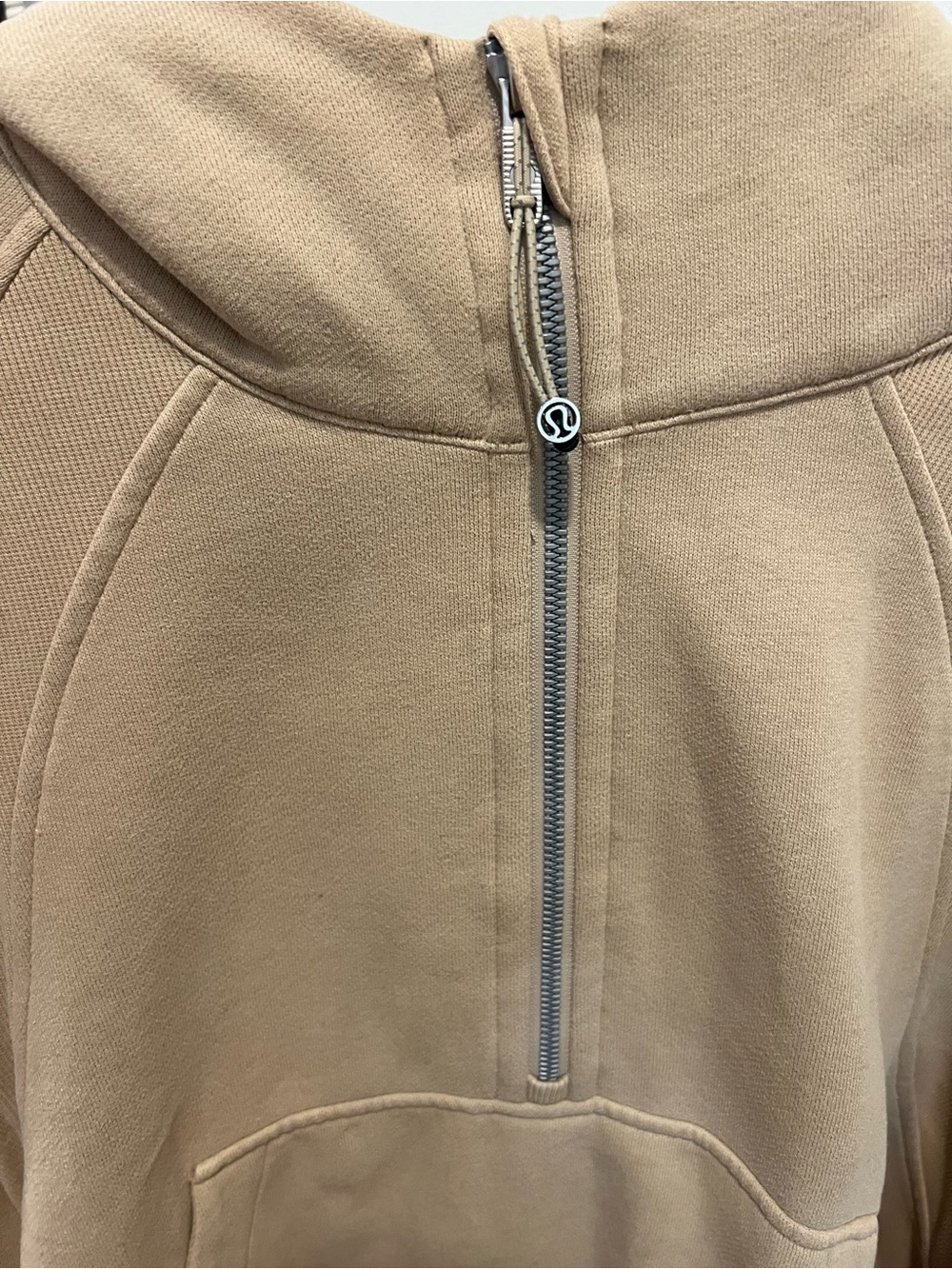 lululemon athletica Half-Zip Crop Hooded Jacket in Beige - Picture 2 of 4